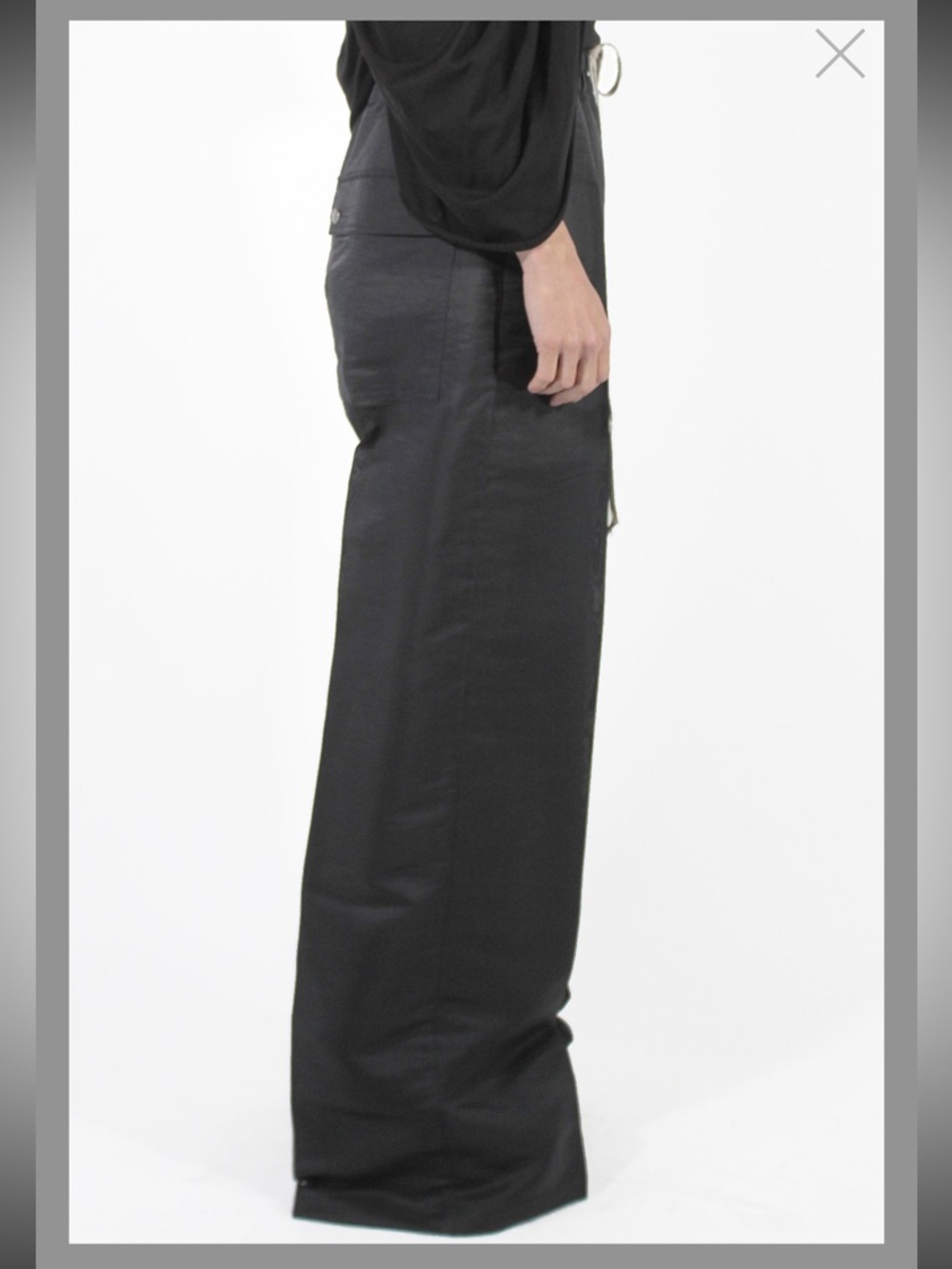 Rick Owens 'Lido' Drawstring Geth Bela Wide Leg Pants in Black